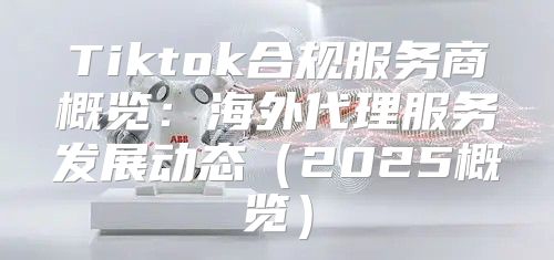 Tiktok合规服务商概览：海外代理服务发展动态2025概览