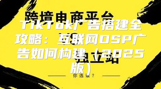 TikTok广告搭建全攻略：互联网DSP广告如何构建2025版
