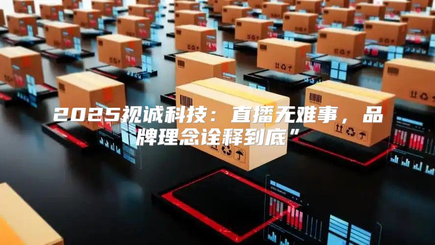 2025视诚科技：直播无难事，品牌理念诠释到底”