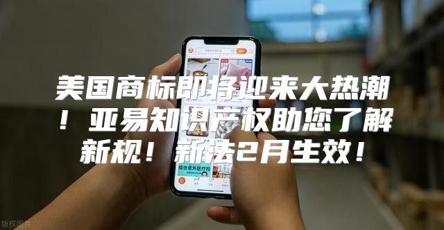 美国商标即将迎来大热潮！亚易知识产权助您了解新规！新法2月生效！
