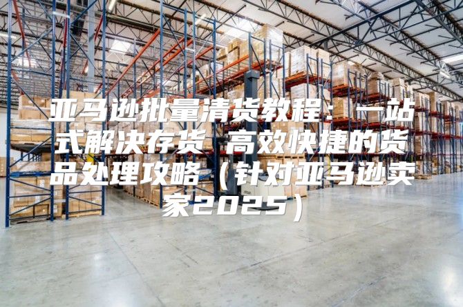 亚马逊批量清货教程：一站式解决存货 高效快捷的货品处理攻略针对亚马逊卖家2025