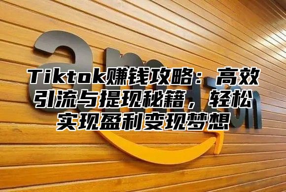 Tiktok赚钱攻略：高效引流与提现秘籍，轻松实现盈利变现梦想