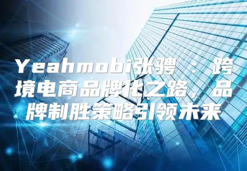 Yeahmobi张骋翀：跨境电商品牌化之路，品牌制胜策略引领未来