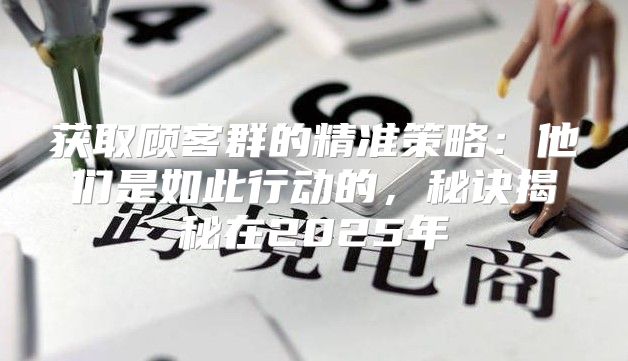 获取顾客群的精准策略：他们是如此行动的，秘诀揭秘在2025年