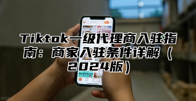 Tiktok一级代理商入驻指南：商家入驻条件详解2025版