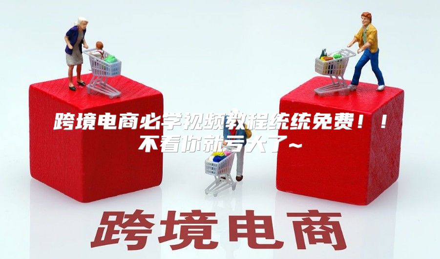 跨境电商必学视频教程统统免费！！不看你就亏大了~