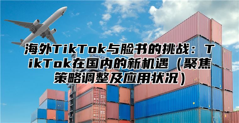 海外TikTok与脸书的挑战：TikTok在国内的新机遇聚焦策略调整及应用状况