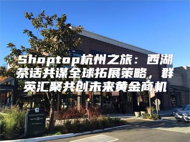 Shoptop杭州之旅：西湖茶话共谋全球拓展策略，群英汇聚共创未来黄金商机