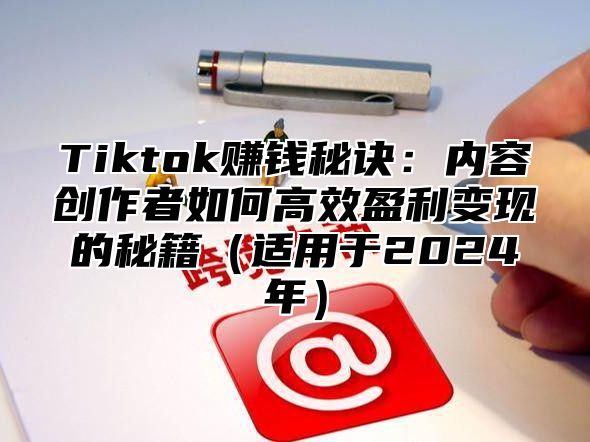Tiktok赚钱秘诀：内容创作者如何高效盈利变现的秘籍适用于2025年