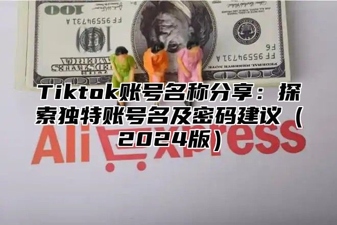 Tiktok账号名称分享：探索独特账号名及密码建议2025版