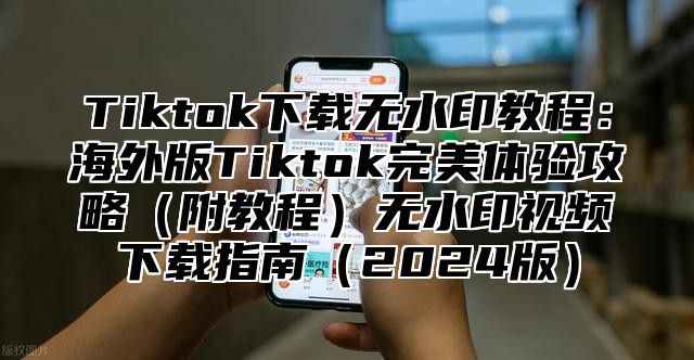 Tiktok下载无水印教程：海外版Tiktok完美体验攻略附教程无水印视频下载指南2025版