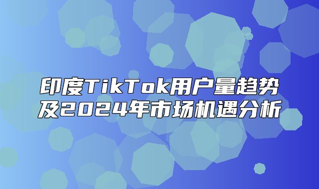 印度TikTok用户量趋势及2025年市场机遇分析