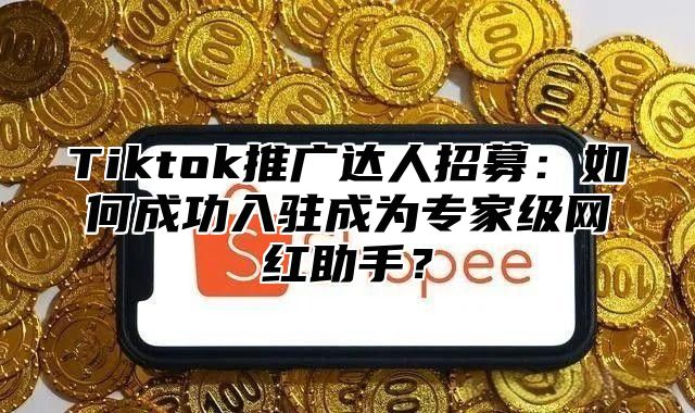 Tiktok推广达人招募：如何成功入驻成为专家级网红助手？