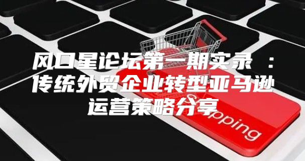 风口星论坛第一期实录③：传统外贸企业转型亚马逊运营策略分享