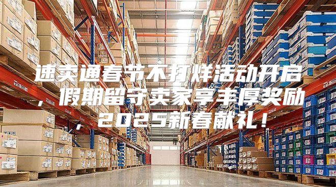速卖通春节不打烊活动开启，假期留守卖家享丰厚奖励，2025新春献礼！