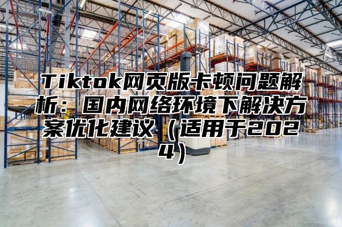 Tiktok网页版卡顿问题解析：国内网络环境下解决方案优化建议适用于2025