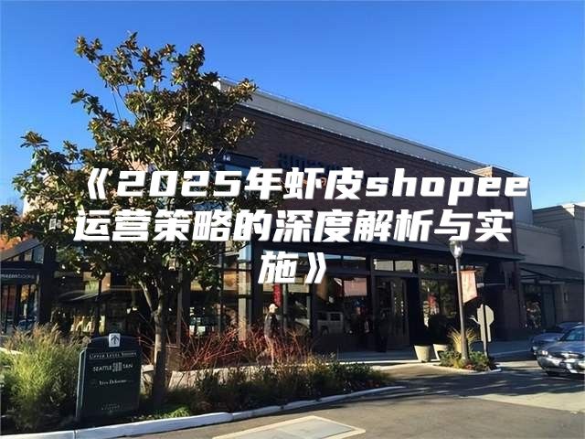2025年虾皮shopee运营策略的深度解析与实施