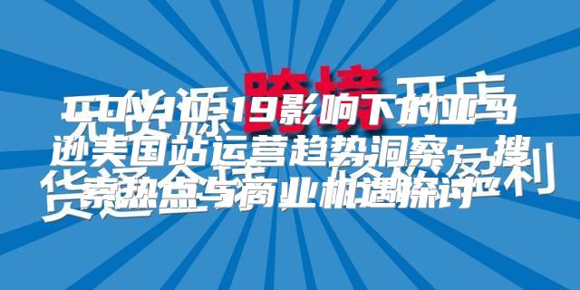 COVID-19影响下的亚马逊美国站运营趋势洞察：搜索热点与商业机遇探讨”
