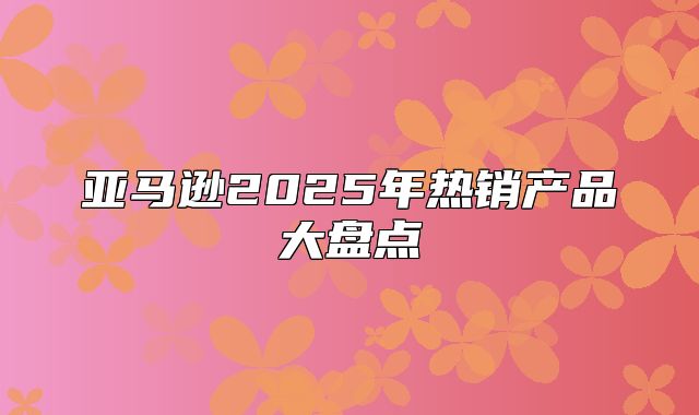 亚马逊2025年热销产品大盘点