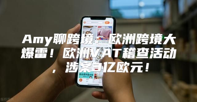 Amy聊跨境：欧洲跨境大爆雷！欧洲VAT稽查活动，涉案3亿欧元！