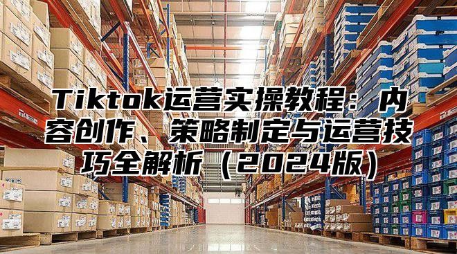Tiktok运营实操教程：内容创作、策略制定与运营技巧全解析2025版