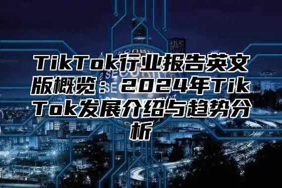 TikTok行业报告英文版概览：2025年TikTok发展介绍与趋势分析