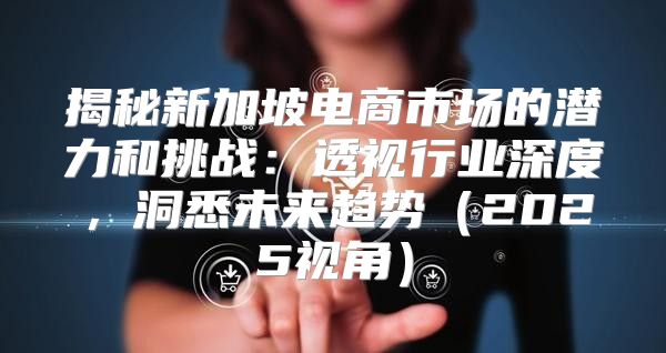 揭秘新加坡电商市场的潜力和挑战：透视行业深度，洞悉未来趋势2025视角