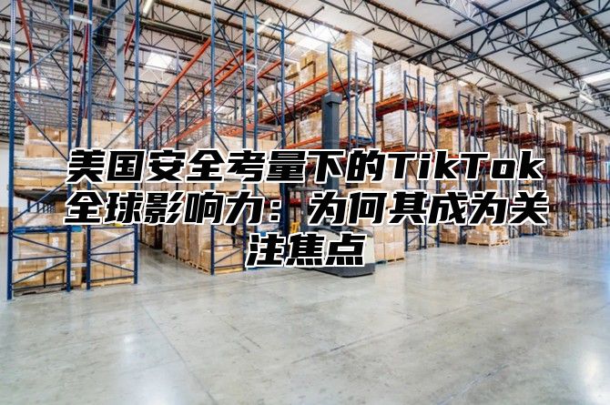美国安全考量下的TikTok全球影响力：为何其成为关注焦点