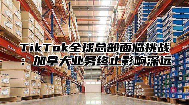 TikTok全球总部面临挑战：加拿大业务终止影响深远