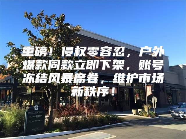 重磅！侵权零容忍，户外爆款同款立即下架，账号冻结风暴席卷，维护市场新秩序！