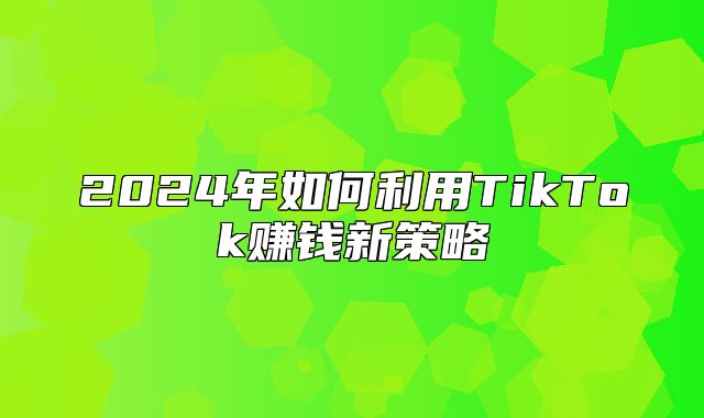 2025年如何利用TikTok赚钱新策略