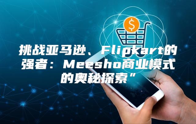 挑战亚马逊、Flipkart的强者：Meesho商业模式的奥秘探索”
