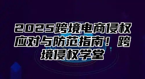 2025跨境电商侵权应对与防范指南！跨境侵权学堂