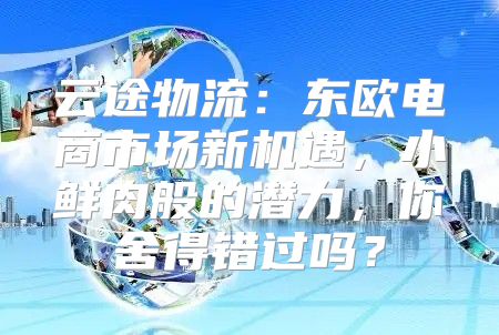 云途物流：东欧电商市场新机遇，小鲜肉般的潜力，你舍得错过吗？