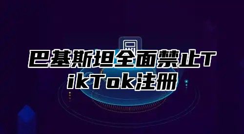 巴基斯坦全面禁止TikTok注册
