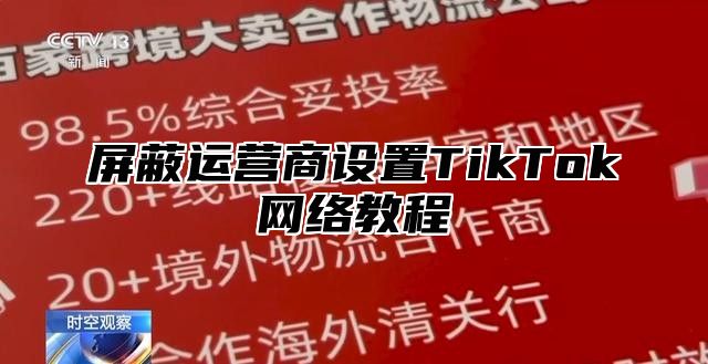 屏蔽运营商设置TikTok网络教程