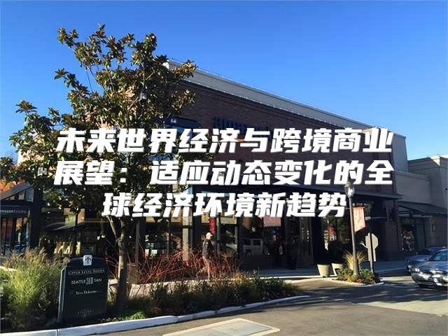 未来世界经济与跨境商业展望：适应动态变化的全球经济环境新趋势