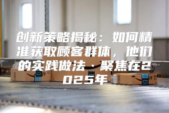 创新策略揭秘：如何精准获取顾客群体，他们的实践做法·聚焦在2025年