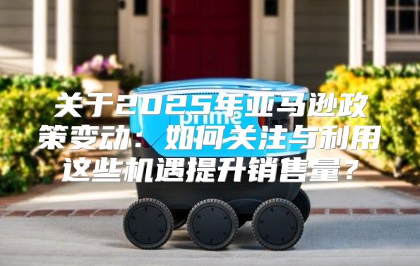 关于2025年亚马逊政策变动：如何关注与利用这些机遇提升销售量？