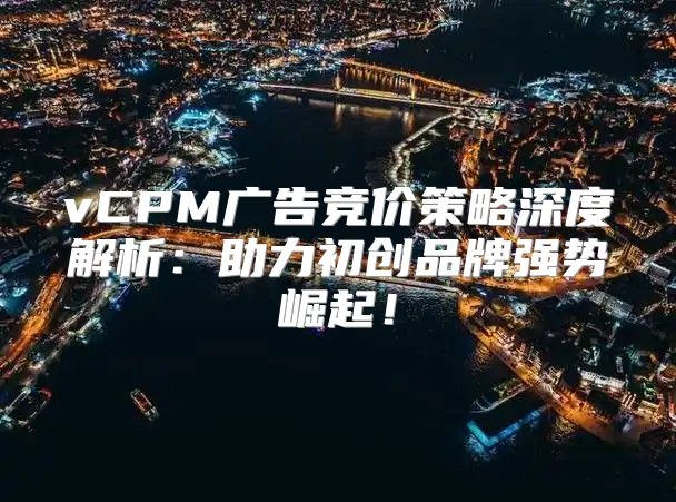 vCPM广告竞价策略深度解析：助力初创品牌强势崛起！