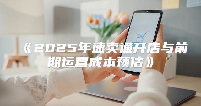 2025年速卖通开店与前期运营成本预估