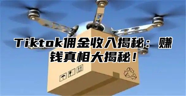 Tiktok佣金收入揭秘：赚钱真相大揭秘！
