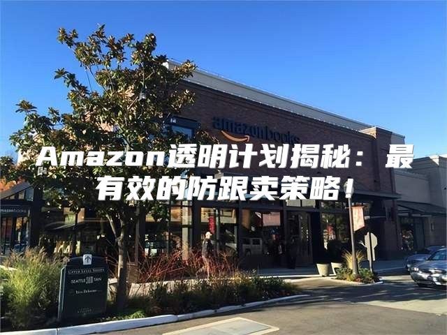 Amazon透明计划揭秘：最有效的防跟卖策略！