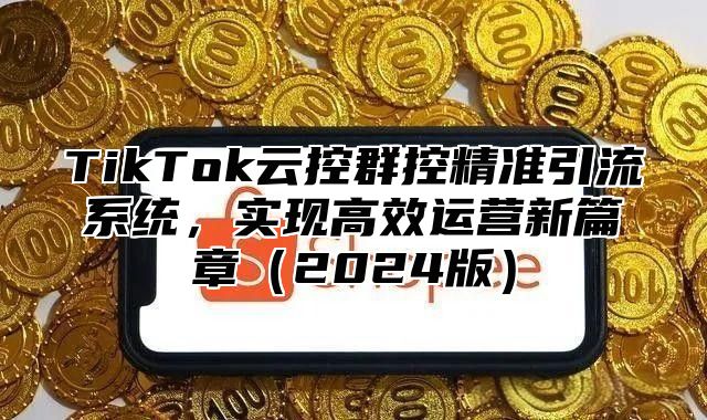 TikTok云控群控精准引流系统，实现高效运营新篇章2025版