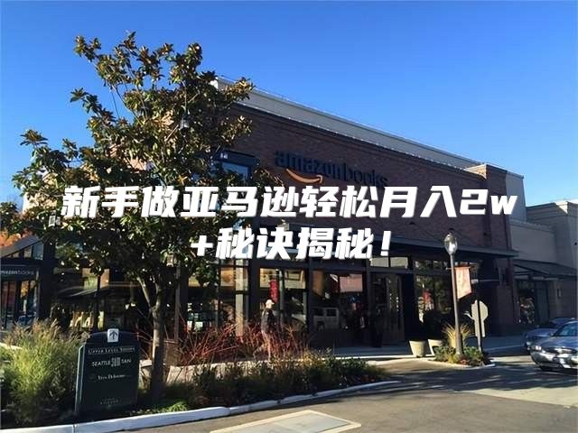 新手做亚马逊轻松月入2w+秘诀揭秘！