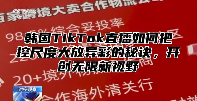 韩国TikTok直播如何把控尺度大放异彩的秘诀，开创无限新视野
