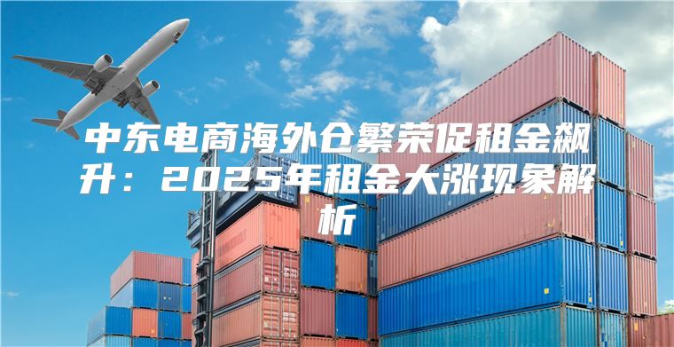 中东电商海外仓繁荣促租金飙升：2025年租金大涨现象解析