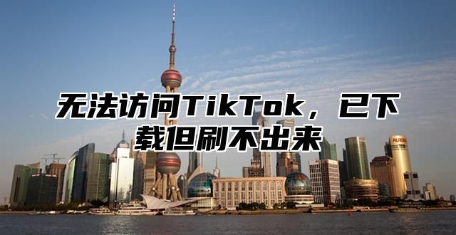 无法访问TikTok，已下载但刷不出来
