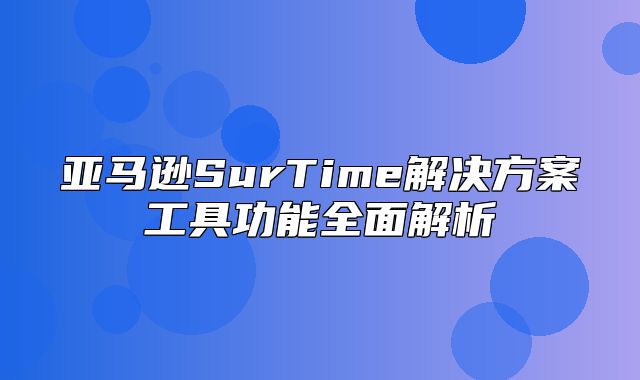亚马逊SurTime解决方案工具功能全面解析