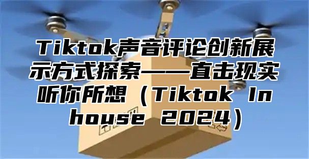 Tiktok声音评论创新展示方式探索——直击现实听你所想Tiktok Inhouse 2025
